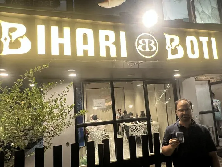 Bihari Boti with their TapStar Google review card