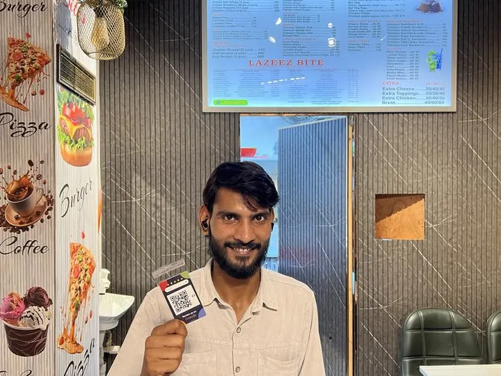 Lazeez Bite with their TapStar Google review card