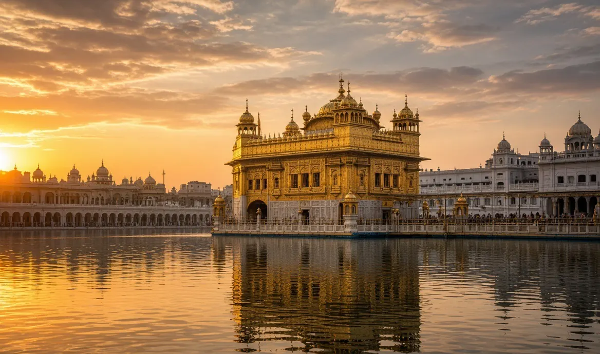 Golden Temple, Amritsar — available as the landmark scenery at the top of a TapStar business card page