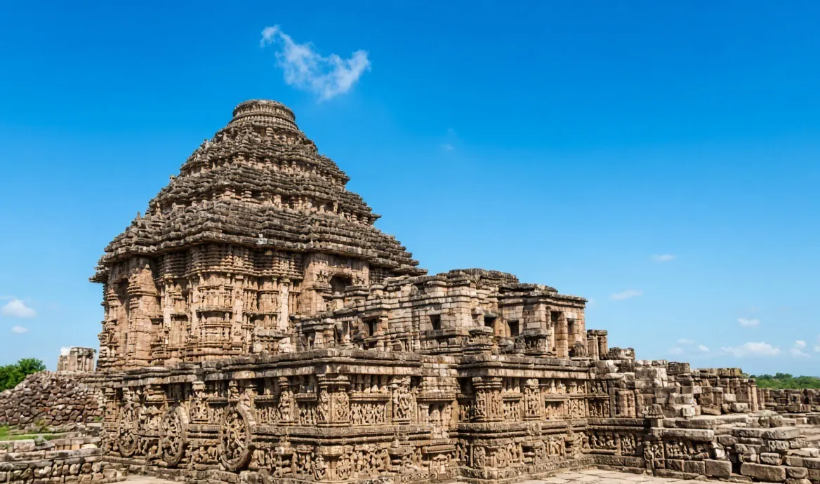 Konark Sun Temple — available as the landmark scenery at the top of a TapStar business card page