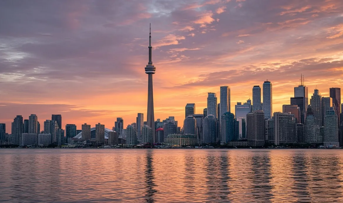 CN Tower, Toronto — available as the landmark scenery at the top of a TapStar business card page